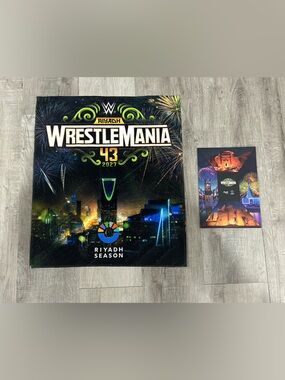 Wrestlemania 43 Riyadh Saudi Arabia LOT - Rally towel & booklet!
